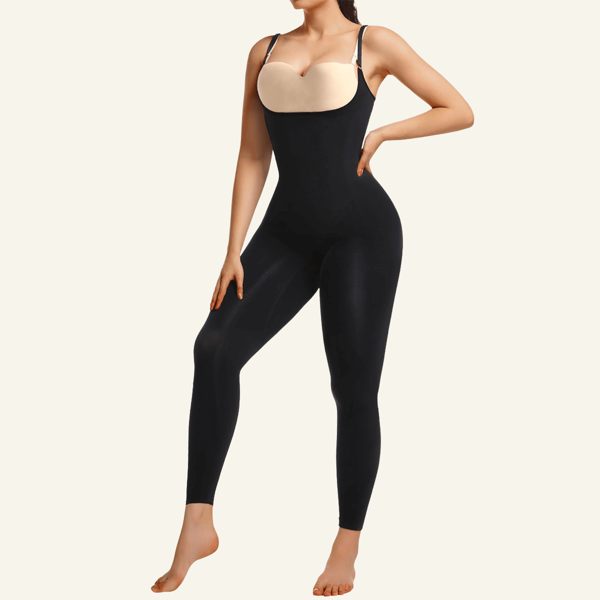VELARE 3-in-1 Seamless Open-Bust Tummy Control Legging Bodysuit