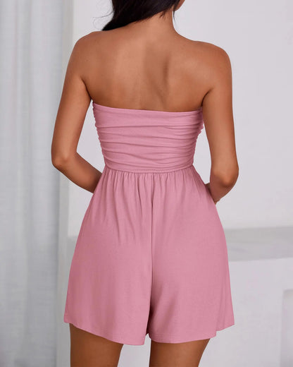 Aria Strapless Ruffle Romper — Beach & Vacation